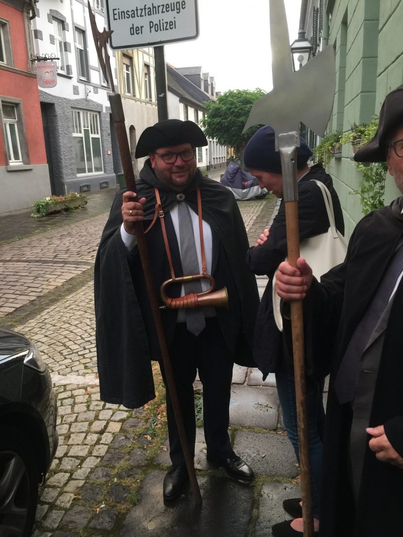 Oberbürgermeister Frank Meyer als Hilfsnachtwächter